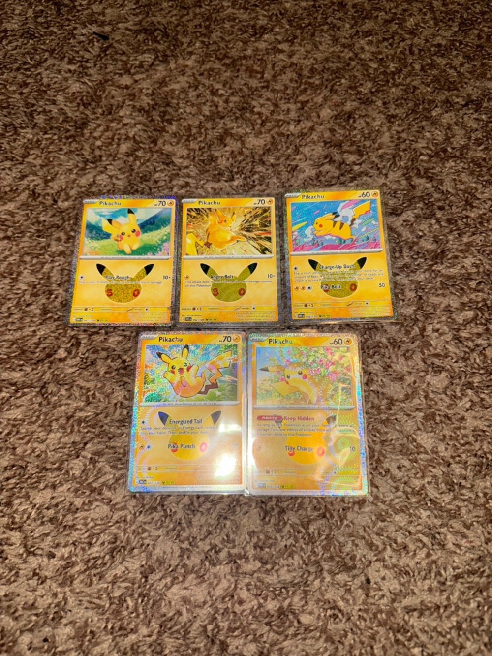 5 of 30 Holo Pikachu 30th Celebration Pokemon Cards